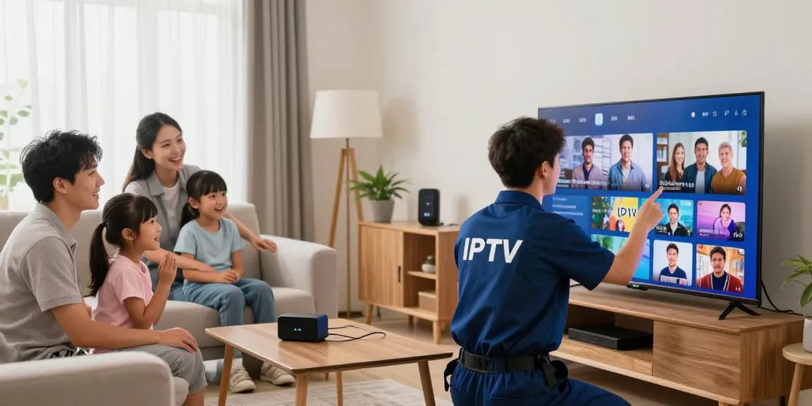 smart IPTV setup by a trusted local provider in a community home