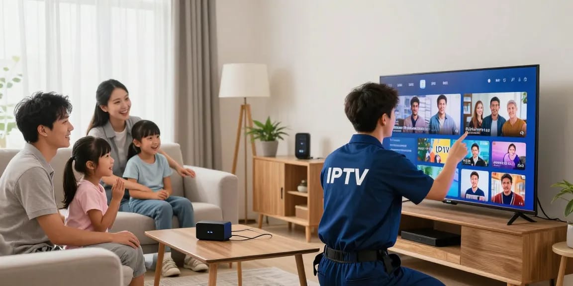 smart IPTV setup by a trusted local provider in a community home