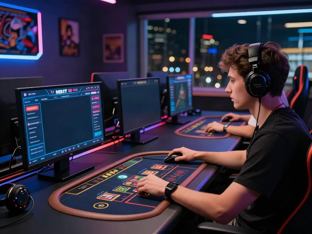 Exciting online gaming experience at https://nbet.page/ with a player engaged in live dealer games.