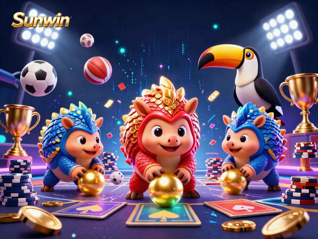 Experiencing thrilling moments in Sunwin casino with rival pangolins and vibrant game elements