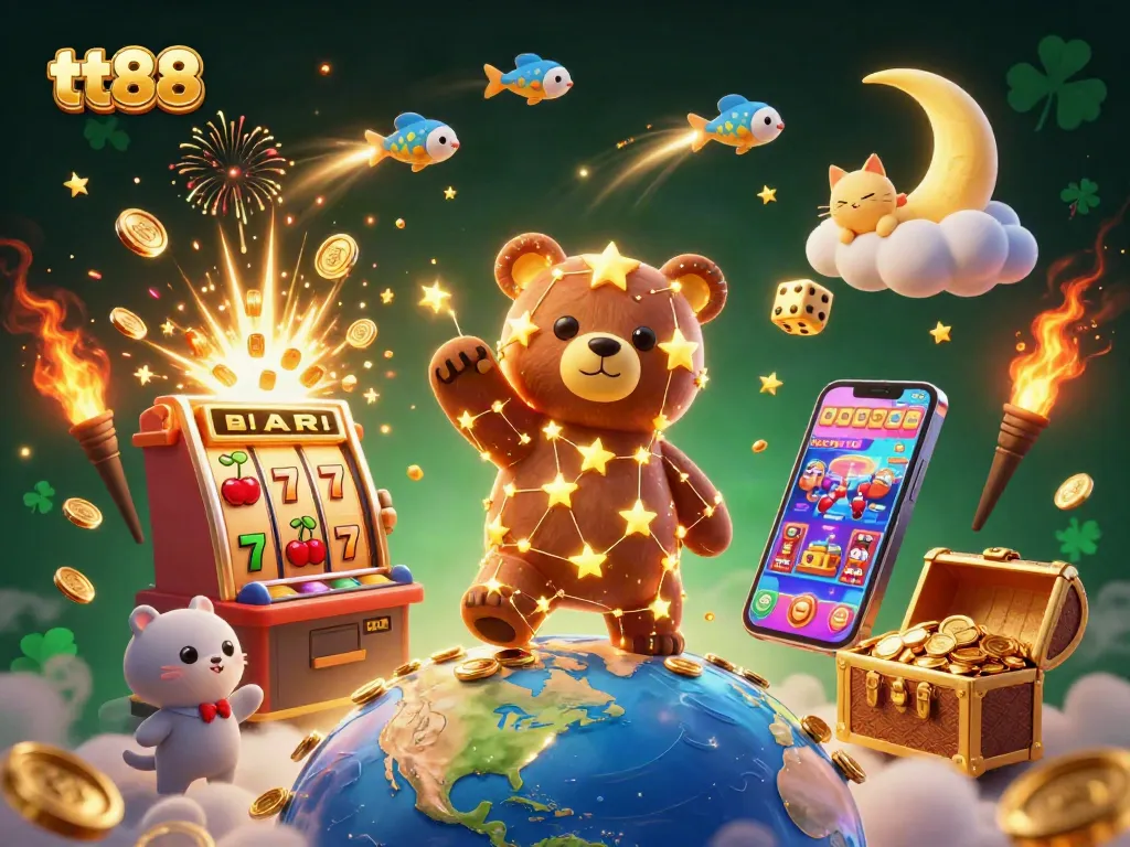 Experience the excitement of tt88's casino world with vibrant 3D characters and dynamic gameplay.