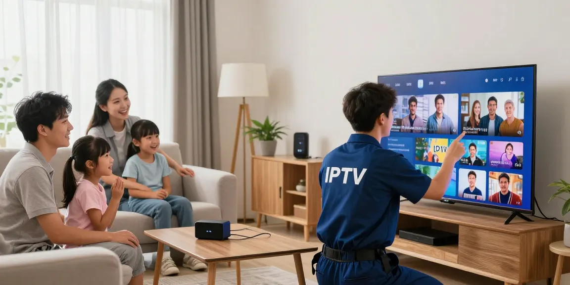 smart IPTV setup by a trusted local provider in a community home