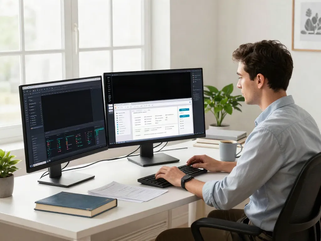SEO specialist optimizing instant indexing strategies in a modern office setting.