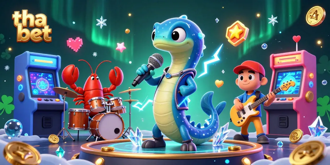Experience the thrilling world of tha bet with vibrant casino characters and games in an underwater stage.