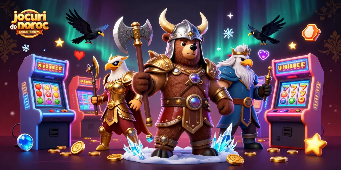 Joacă jocuri de noroc online în Moldova cu un urs viking și o vultură valkyrie, pline de aventuri și câștiguri!