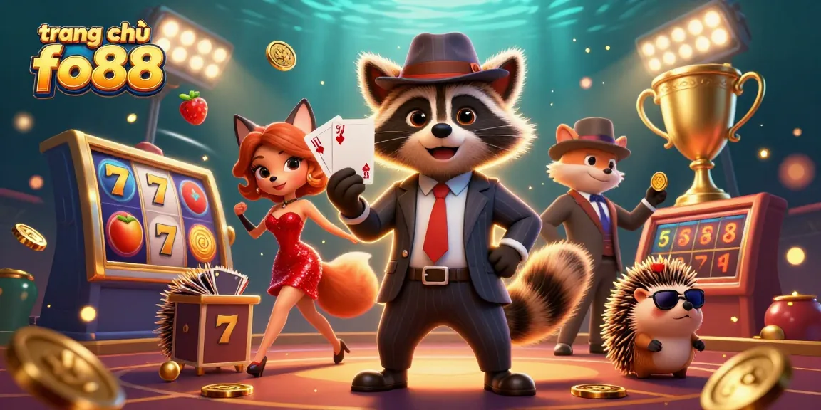 Experience the excitement of trang chủ fo88 with this vibrant 3D casino illustration showcasing characters enjoying a jackpot!