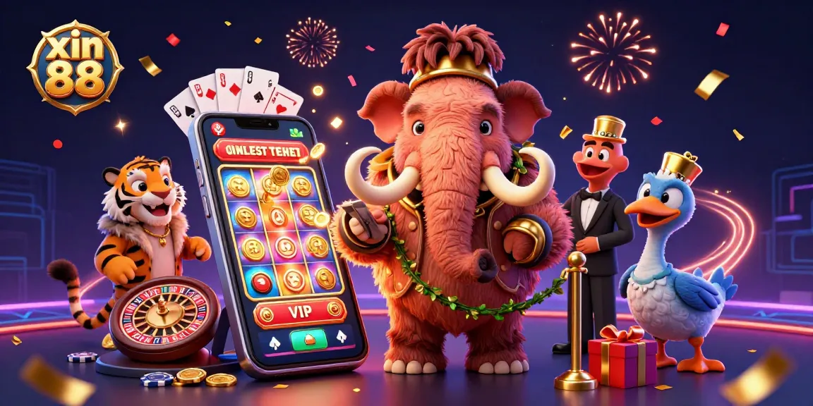 Experience gaming excitement at xin 88 with lavish casino characters and vibrant gamification elements.