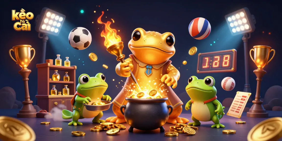 Engage with kèo nhà cái through vibrant sports betting illustration showcasing dynamic gaming elements.