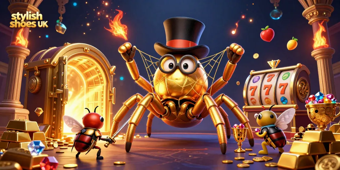 Engage stylish shoes UK with a brave beetle knight in a dynamic casino adventure.