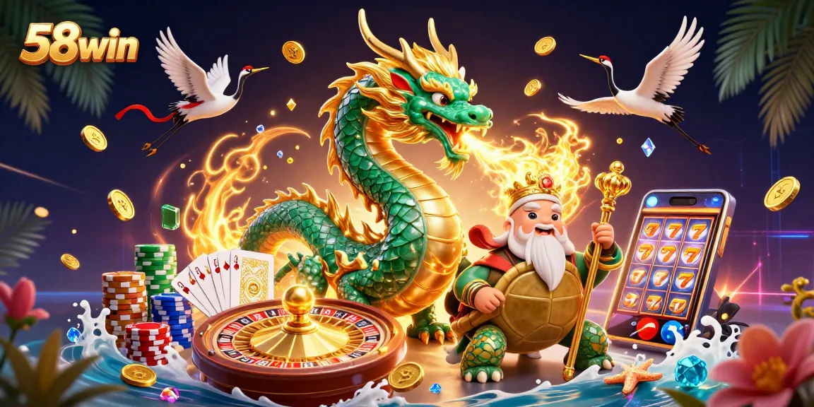 Experience thrilling wins with 58win's vibrant gaming atmosphere featuring jackpots and casino fun.