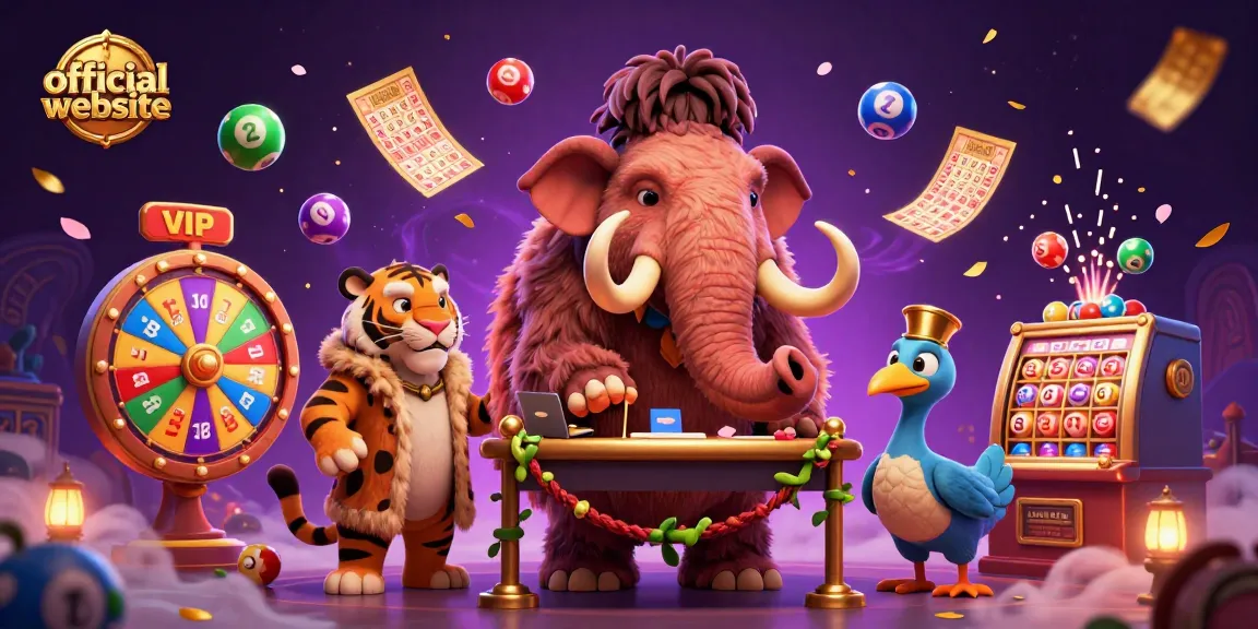 A captivating illustration showcasing the official website's vibrant casino scene with unique characters and dynamic elements.