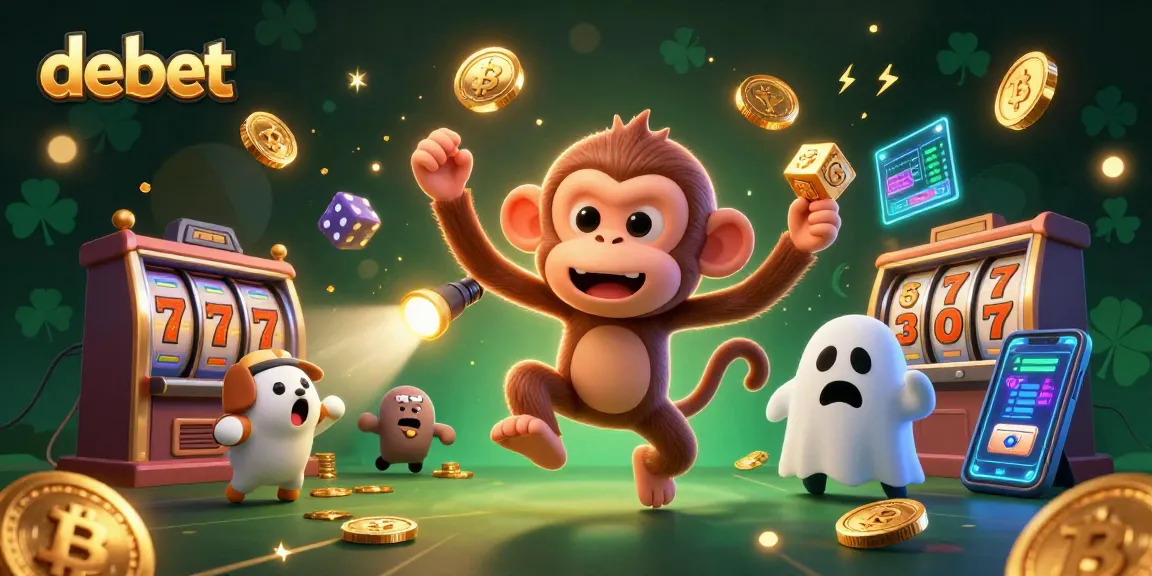 Engage in thrilling debet casino action with an energetic scene of a poltergeist monkey and ghost-hunter puppy.