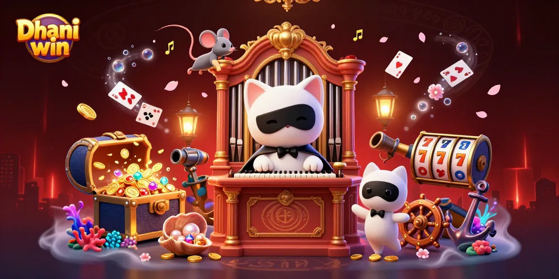 Engage in thrilling gameplay on Dhani win surrounded by vibrant slot elements and captivating characters.