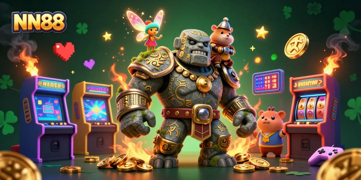 Experience thrilling gameplay with NN88 as magical characters bring luck and excitement in the casino realm.