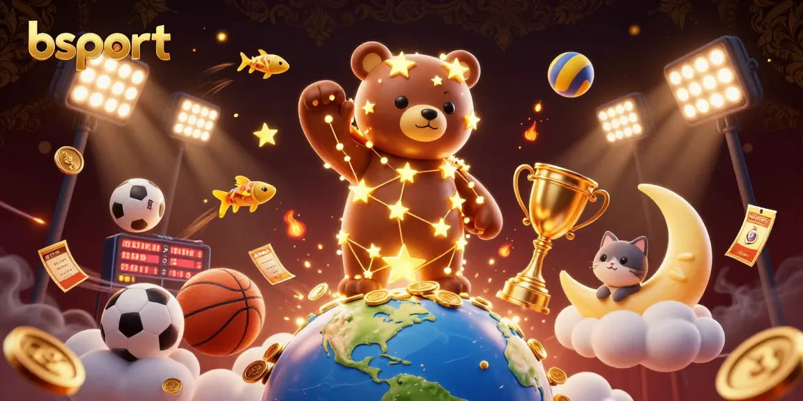 Experience dynamic sports betting action with bsport's vibrant casino illustration featuring gold coins and sports elements.
