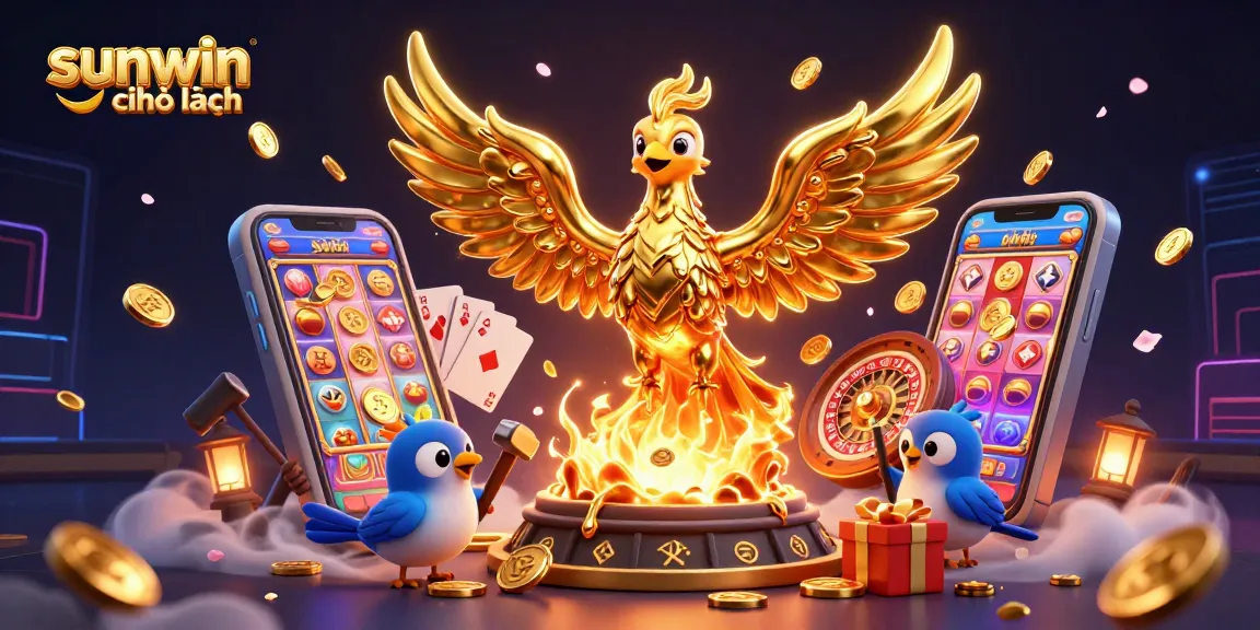 Experience thrilling slots at sunwin chính hãng with golden phoenix and vibrant game elements