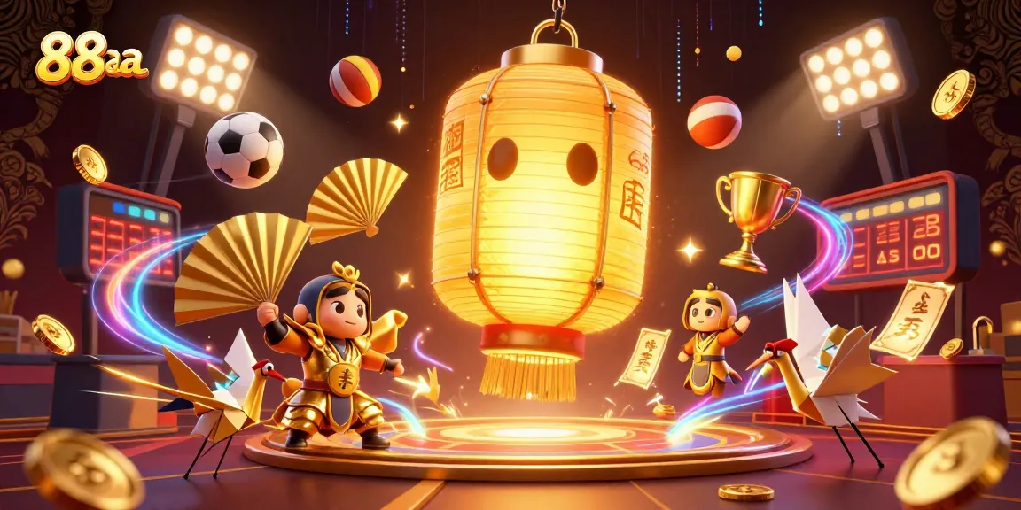 Engage with 88aa at a vibrant casino night featuring sports and playful characters.