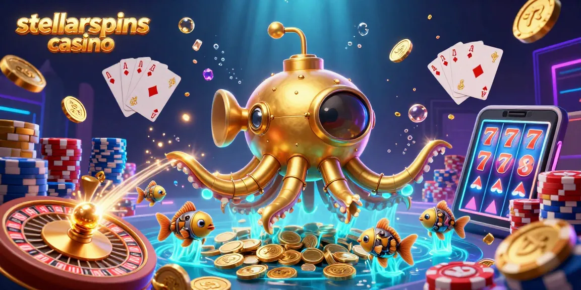 Engage at stellarspins casino with the lively golden kraken submarine and dynamic casino elements.