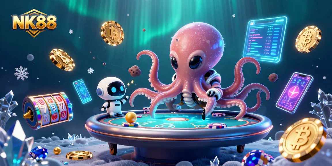 Engage with the thrilling world of NK88 as an alien octopus plays poker in space.