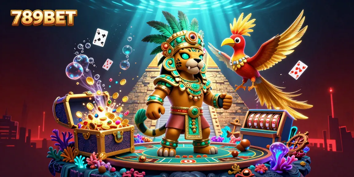 Immerse yourself in vibrant 789BET casino adventures with animated Mayan characters and thrilling game elements.